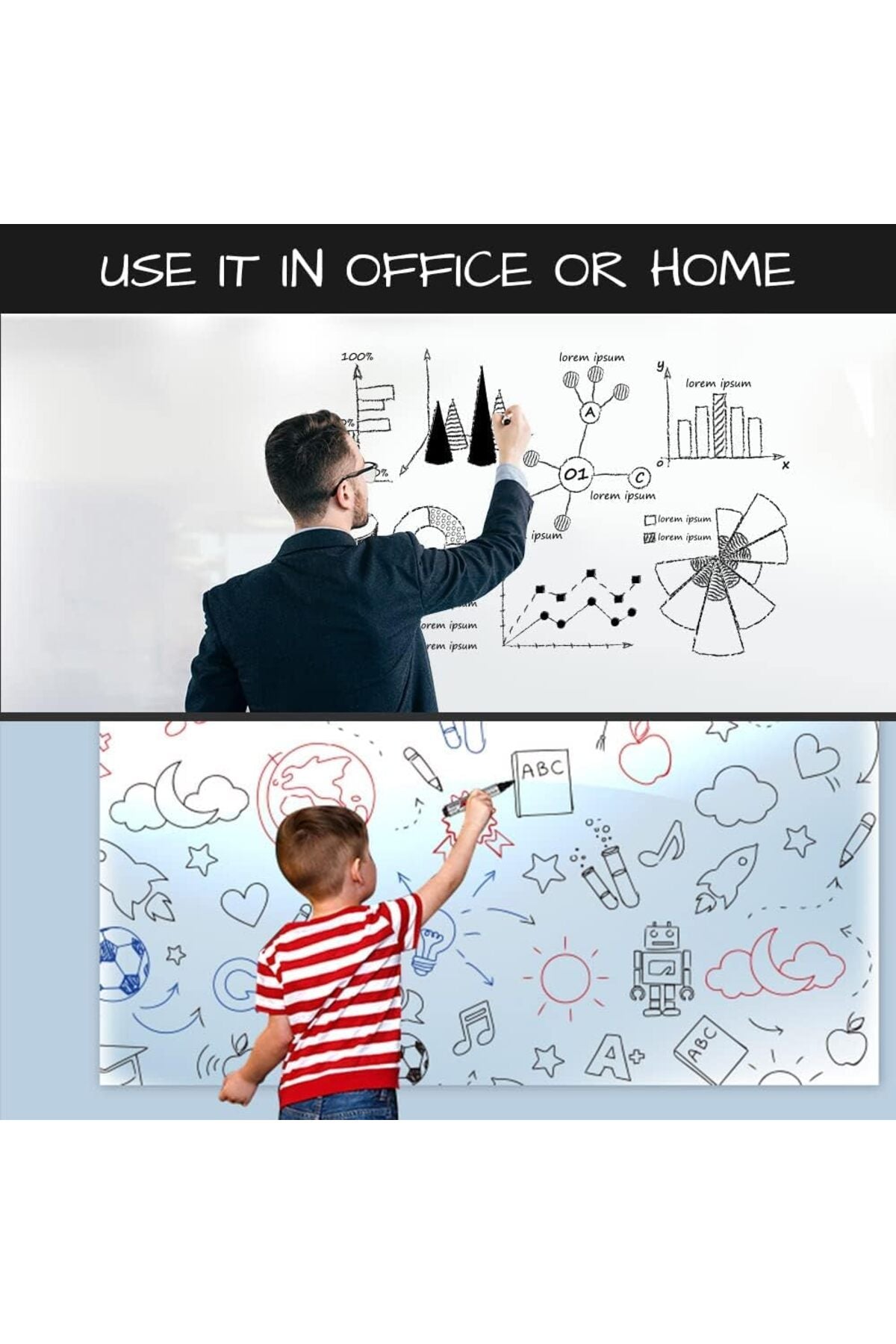 Whiteboard wall sticker (60*3 m)